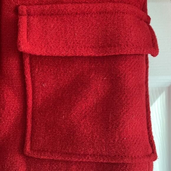 Gap Kids Girls Red Wool Dressy Hooded Toggle Closure Coat - Size XS - Picture 2 of 7